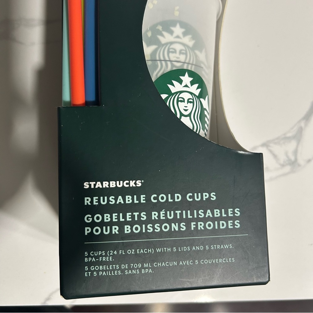 Starbucks Reusable Cold Cups with Straws